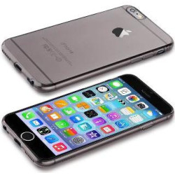 Cover for Iphone 6 Plus -Slim 0,5mm TPU Smoky Black Naked  
