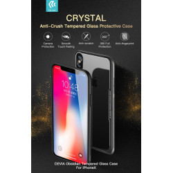 Osbidian Tempered Glass Case for iPhone X Black