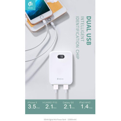 Digital Mini Power Bank 10000 mAh White