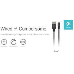 Pheez Series Cable for Lightning (2.4A, 2M) Black