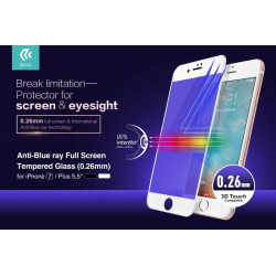 Anti-Blue ray Full Tempered Glass  for iPhone 7 Plus Black
