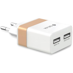 Rockwall 2  travel charger (EU plug) 2 Out 2.4 - 1.0 Amper
