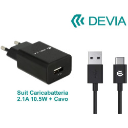 Smart Charger Suit 2.1A for Android Type-C Black