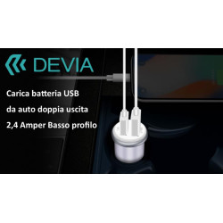 Devia Pheez series mini car charger White  2.4A