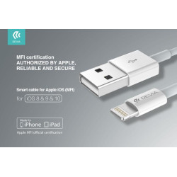 Smart cable for data & charge Apple iOS 8 1mt MFI