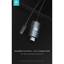 Storm series HDMI Cable  (type-c to HDMI) Black