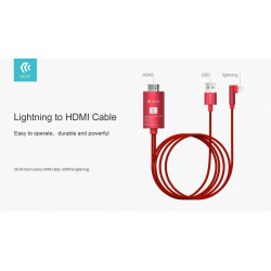 Storm series HDMI Cable (HDMI to lightning) Red