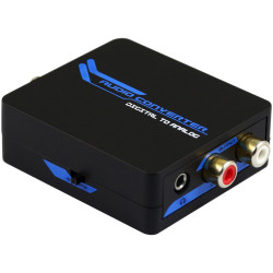 Digital Coax & Optical Toslink to Analog L/R 3.5mmPhoneJack 