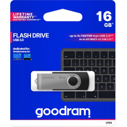 GoodRAM Pendrive 16GB UTS3 BLACK USB 3.0 - retail blister - UTS3-0160K0R11