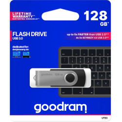 GoodRAM Pendrive 128GB UTS3 BLACK USB 3.0 - retail blister - UTS3-1280K0R11