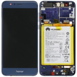 Lcd with Frame and Battery 02350USN Honor 8 Original Blue