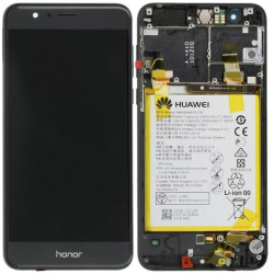Lcd with Frame and Battery 02350VAS Honor 8 Original Black
