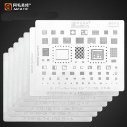 AMAOE Universal Reballing Stencils for iPhone 5-14 Pro Max