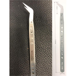 Curved nose tweezers in insulating ceramic and steel body