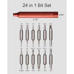 HOTO 24-in-1 Precision Screwdriver Red