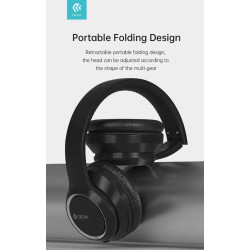 EM039 wireless bluetooth V. 5.2 rechargeable headset Black