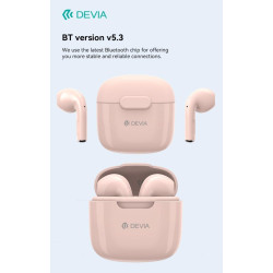 Devia TWS-K1 Bluetooth 5.3 EM057 Earphones Pink