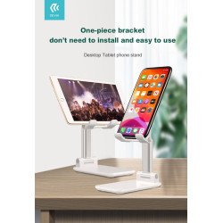 Desktop Tablet and Smartphone stand adjustable White