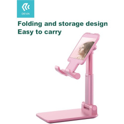 Desktop Tablet and Smartphone stand adjustable Pink