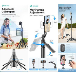 Selfie-Stick with face tracking Al + streaming support + Remote control