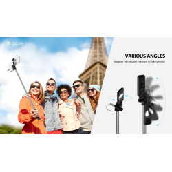 360 Degree Rotation Selfie Stick Drive-By-Wire Red