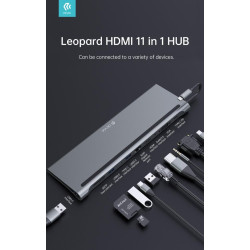 Leopard Series 11 In 1 HUB input Type-C