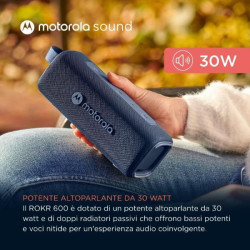 Motorola ROKR 600 30W Wireless Bluetooth Speaker Blue