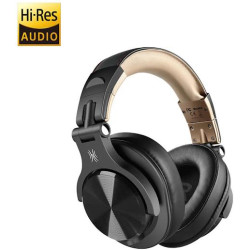 OneOdio Fusion A70 Hi-Res Wireless Wired DJ Headphones w/Microphone Gold/Black