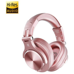 OneOdio Fusion A70 Hi-Res Wireless/ Wired DJ Headphones w/Microphone Rose Gold