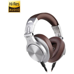 OneOdio A71 Hi-Res Studio Wired DJ Headphone Silver/Brown