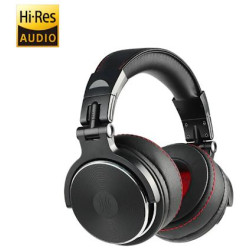 OneOdio Studio Pro 50 Hi-Res Wired DJ Headphones w/ Microphone Shareports Black