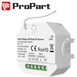 Dimmer RF LED 1 Canale - 1.5A, 100-240V per Strisce LED ad Alta Tensione