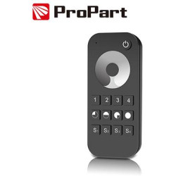 Monochromatic remote control 4 zones, 4 scenes, black, RF2.4