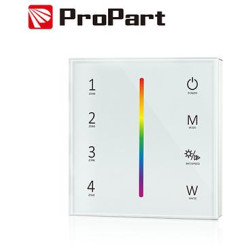 RGB/RGBW Wall remote control, battery operated, 4zone RF2.4G
