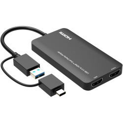 USB3.0 (USB-A or USB-C) to Dual HDMI Video Graphics Adapter 