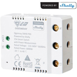 Shelly Ogemray Smart Relay 25A – Smart Relay 25A + Power Meter
