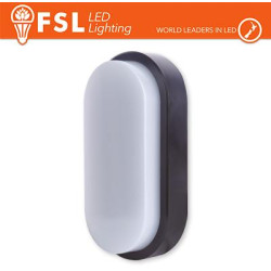LED CEILING LAMP OVAL BLACK 15W 3000K 55*100*200 IP54