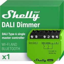 Shelly DALI Dimmer Gen3 Wi-Fi/BT/Matter – DALI Lighting Network Master Controller