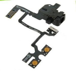 Headphone Audio Jack Ribbon Flex Cable for iPhone 4 (White)