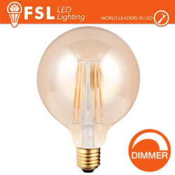 Amber Filament Globe Lamp Ø12.5cm - 8W E27 800LM DIMMER