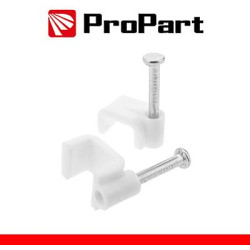 Fermacavo piatto 6.5x6mm bianco