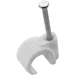 Clip con chiodini con fermacavo a uncino 8-12mm
