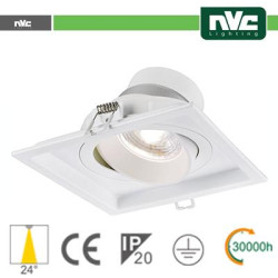 Multi-lamp recessed - 9w (1x9w) 3000k 720lm 24°