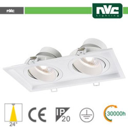 Multi-lamp recessed - 18w (2x9w) 3000k 1440lm 24°