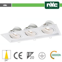 Multi-lamp recessed - 27w (3x9w) 4000k 2160lm 24°