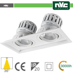 Multi-lamp recessed - 48w(2x24w) 3000k 4270lm 36° PF95