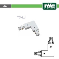 Connector  L  Track T3 - White Color