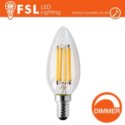 C35 DIM - 4W 2700K 400LM 300º 35x98mm CRI80 E14 15.000H