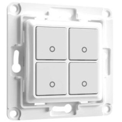 Shelly Wall Switch 4 – Wired Wall Buttons 4 Keys White with Relay Support