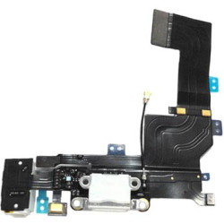 iPhone 5S Data Connector Lt Port with Earphone Port - White